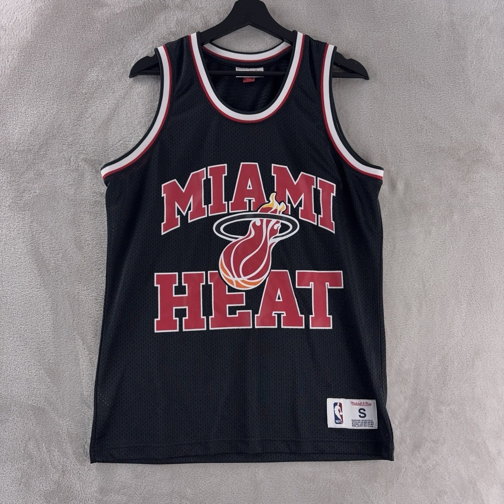 Mitchell & Ness Miami Heat NBA Basketball Jersey Mens Size Small Black‎